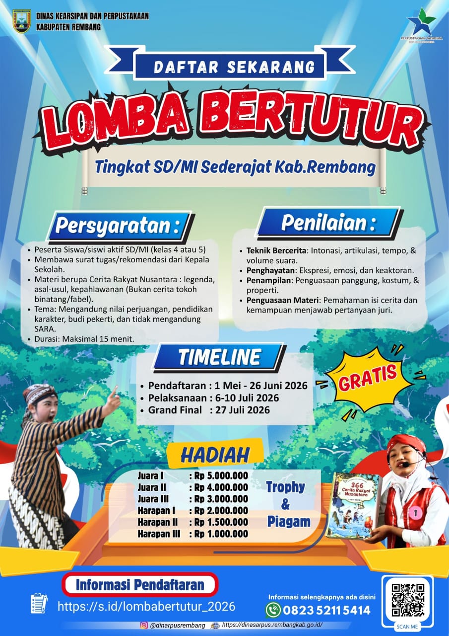 Dibuka Lomba Bertutur, ayo buruan daftar