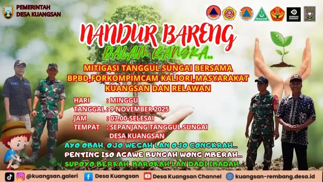 Masyarakat Kuangsan, akan tanam pohon di bantaran sungai