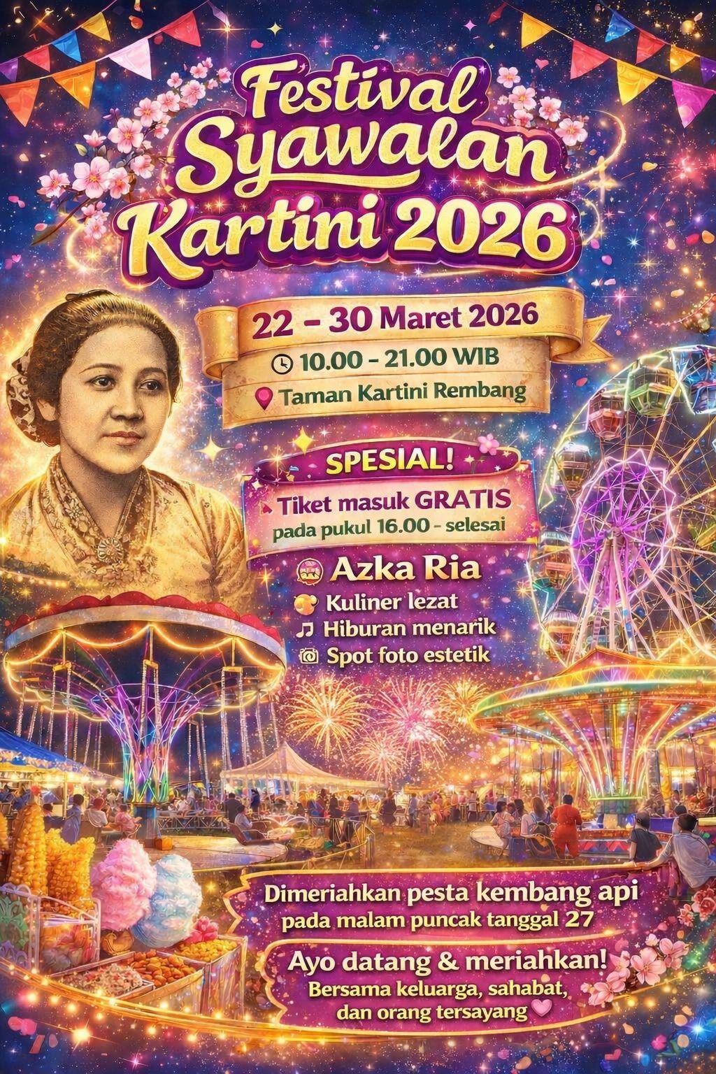 Syawalan 2026 Masuk Taman Kartini Gratis, Catat Jamnya..!