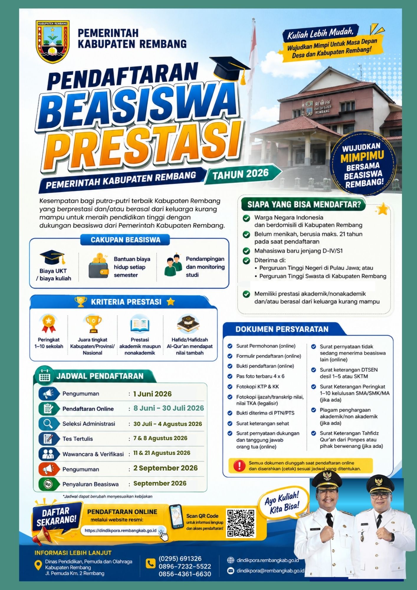 Pemkab Rembang kembali buka pendaftaran beasiswa