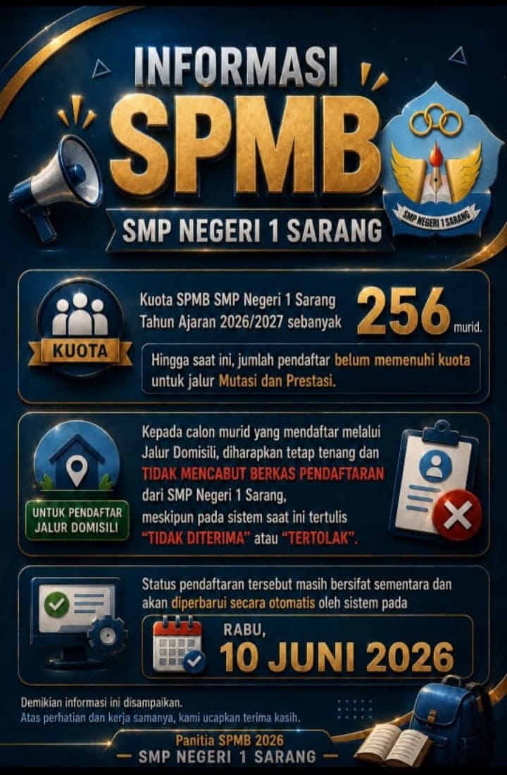 Kurang pendaftar, SPMB SMP di Rembang diperpanjang